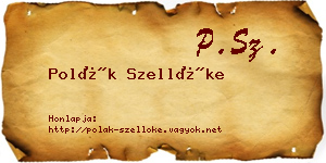 Polák Szellőke névjegykártya